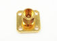 Gold Plated 2.4mm Female Straight Four Hole Flange Mount Millimeter Wave Connectors