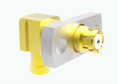 SMP Female Right Angle RF Connector with 360° Free Rotate Flange for CXN3506/MF108A Cable
