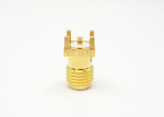 Straight SMA Female Jack Connector for PCB Edge Mount Up to 18GHz