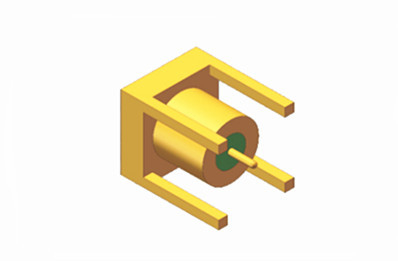 DC 40GHz SMP Male PCB Mount RF Connector Plug With 4 Legs CE ROHS Certificate