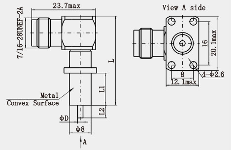 High Performance TNC Female Microstrip RF Connector with Right Angle Design