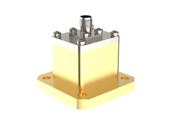 9.84GHz~15GHz WR75 BJ120 To SMA Female End Launch Waveguide To Coax Adapter Brass SMA/BJ120-KFE