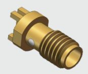 SSMA Female PCB Connector 18GHz 50Ω 4 Leg Through Hole Solder
