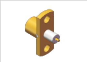 18GHz SMP Male Plug RF Coaxial Connector Limited Detent Thru Hole Solder Attachment Flange Mount for Telemetry Equipment & Radar Systems