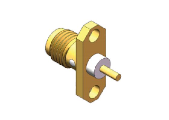50Ω 18GHz Male 2 Hole Flange Mount SMA RF Connector for RF Test Fixture or Chassis
