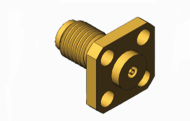 MSSM Series Female Brass RF Connector dengan Micro-strip Coaxial Connector