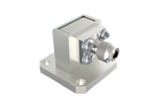 WR42 18-26.5GHz Waveguide ke 2.92mm Right Angle Coaxial Adapter untuk Pesawat Luar Angkasa
