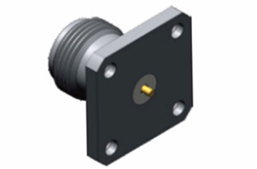 Flang 4 lubang N Series Female RF Coaxial untuk aplikasi komunikasi