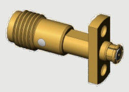2 lubang Flange Mount SMA Wanita / Jack Untuk SMP Wanita / Jack Adaptor Sampai 18GHz