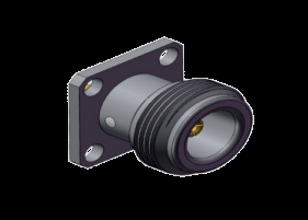 Konektor Koaksial RF Jack Female Tipe N Mount Flange 4 Lubang Frekuensi Hingga 11GHz