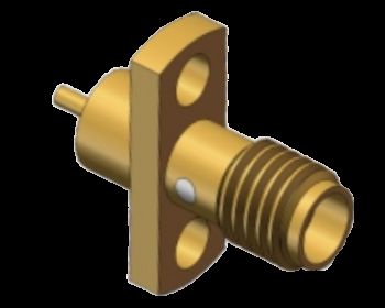 50 Ohm Flange Mount SSMA / Mini SMA Female RF Coax Connector Hingga 18GHz