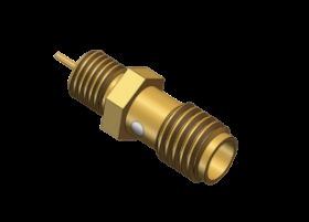SSMA Female / Jack Bulkhead Mount RF Coaxi Microstrip Connector, Sekrup 10-36UNS-2