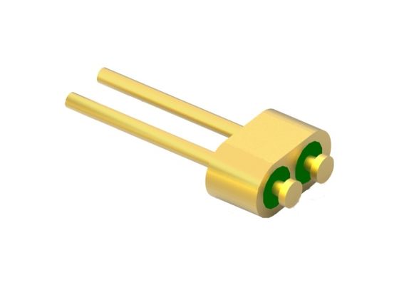 Kepala Paku 2-Pin Kaca ke Logam Segel Hermetik Header Dengan Permukaan Ikatan Kawat Emas MC-628-JH