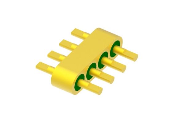 Multi-pin Plated Gold 4-Pin Header Dengan Hermetic Connector MC-677-JH untuk Material Kaca 7052