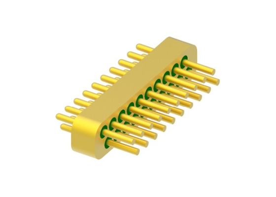 20 Pin 2 Baris Hermetik Konektor Listrik Ukuran Kecil Emas Wire Bonding MC-827T1-JH