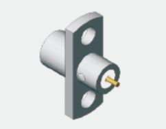 Stainless Steel SMP Male Half Detent Planel Mount SMP Plug 2 Hole Flange Mount Limited Detent Frequency Up To 18GHz