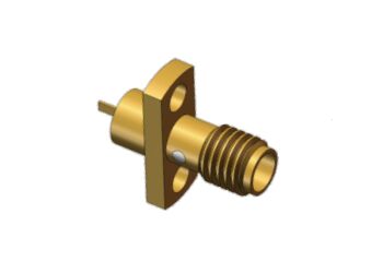 Konektor Flange Mini Jack SSMA Female Berlapis Emas dengan Microstrip Datar untuk Stasiun Mikro-Dasar 5G