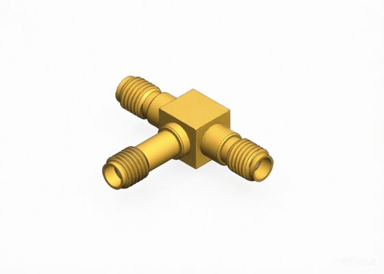 SSMA Female to Two SSMA Female T Type RF Coaxial Adapter Connector hingga 18GHz