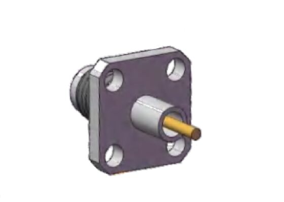 40GHz 2.92mm RF Connector Female Four Holes Flange Panel Mount Matched Pin Diameter 0.051 inch ((1.3mm) Jarak lubang flange 0.339 inch (8.6mm)