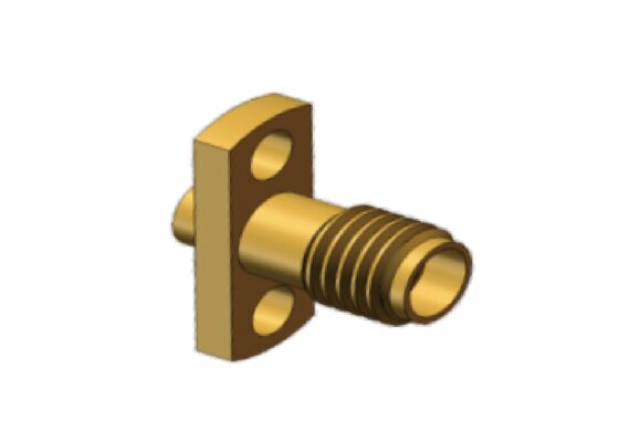 50Ω 18GHz SSMA Male Mini SMA Flange Mount Kabel Konektor Koaksial RF Kawin untuk Kabel .086, RG405