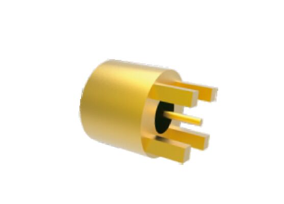 50Ω 40GHz Konektor Lubang Melalui Cangkang Aloi Kovar Tersegel Hermetis 4 Kaki untuk Konektor RF Aerospace Solder PCB
