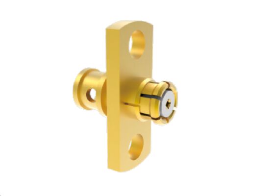 50Ω 18GHz SMP Perempuan SMP Jack 2 Lubang Flange Konektor RF Aerospace Kawin untuk Kabel .086