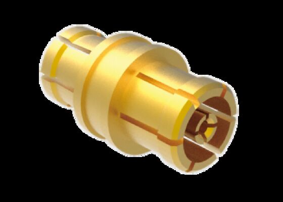 50Ω 40GHz SMPM Jack ke Jack Adapter Konektor RF Aerospace dengan Rugi Penyisipan Rendah