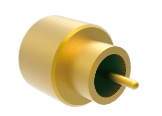 50Ω 40GHz Steker SMPM Tertutup rapat Lubang Halus untuk Solder PCB dengan Pin OD 0.3mm Konektor RF Aerospace dengan Kehilangan Penyisipan Rendah