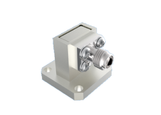 BJ320/WR 28 Waveguide to 2.92mm K Type Adapter 26.4GHz~38GHz Right Angle Aerospace RF Connectors yang digunakan untuk Ka Band
