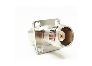 TNC Straight Female 4-hole Flange RF Coaxial Connector untuk Kabel SFF-50-1.5-1/SYV-50-2-1