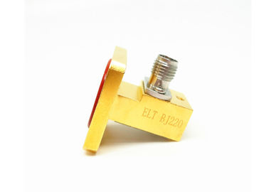 WR42 K 2.92mm Waveguide Untuk Koaksial Adapter Square Cover Grooved Flange K/BJ220-KF2