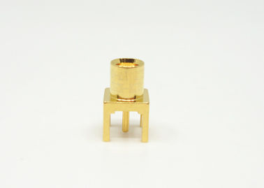 Panel PCB Mount Crimp MCX RF Connector 500 Siklus Daya Tahan CE Compliant
