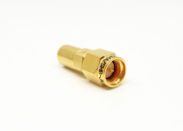 Adaptor koaksial RF berlapis emas 50 Ohm SMA Pria ke SMB Adaptor Wanita