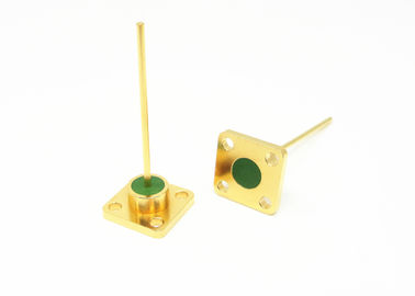 4 Lubang Flange Kaca Untuk Konektor Segel Logam 1 Pin Dengan Stabilitas Tinggi