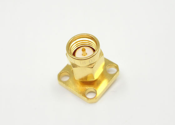 335V 4 Lubang Flange Mount SMA RF Connector