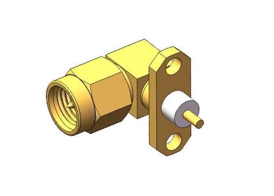 Flange Mount Male Antena 2 Lubang Konektor RF SMA