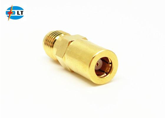 Adaptor RF Lurus Berlapis Emas Presisi SMA Female to SMB Female Coax Adapter
